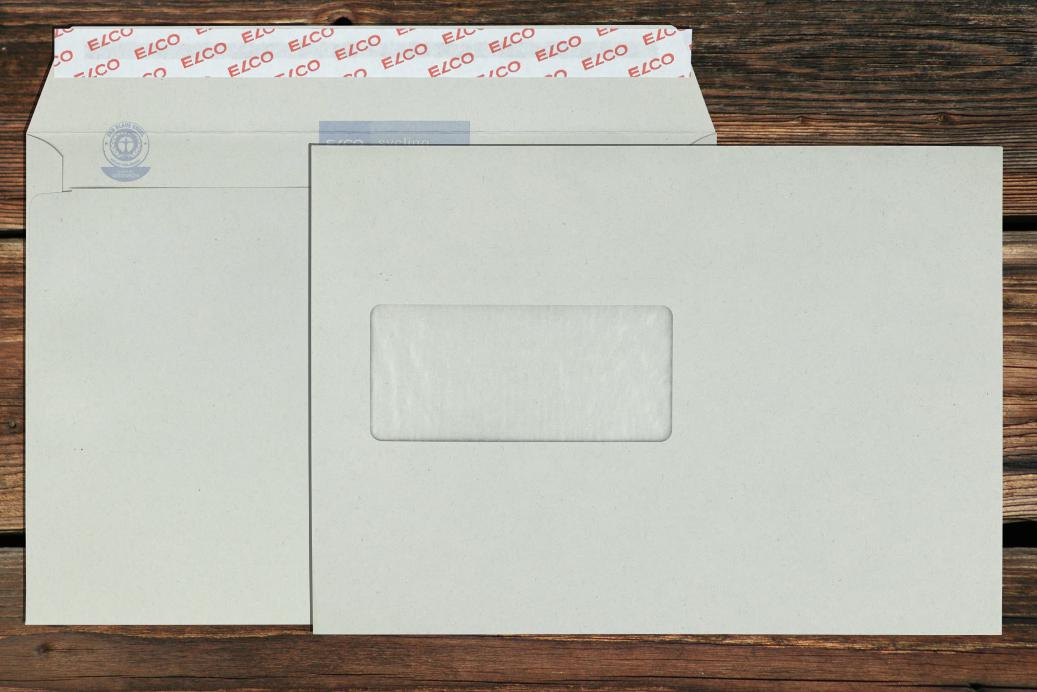Briefhüllen mit Fenster C5 162x229 mm Haftklebend Recycling Grau 100 g/qm